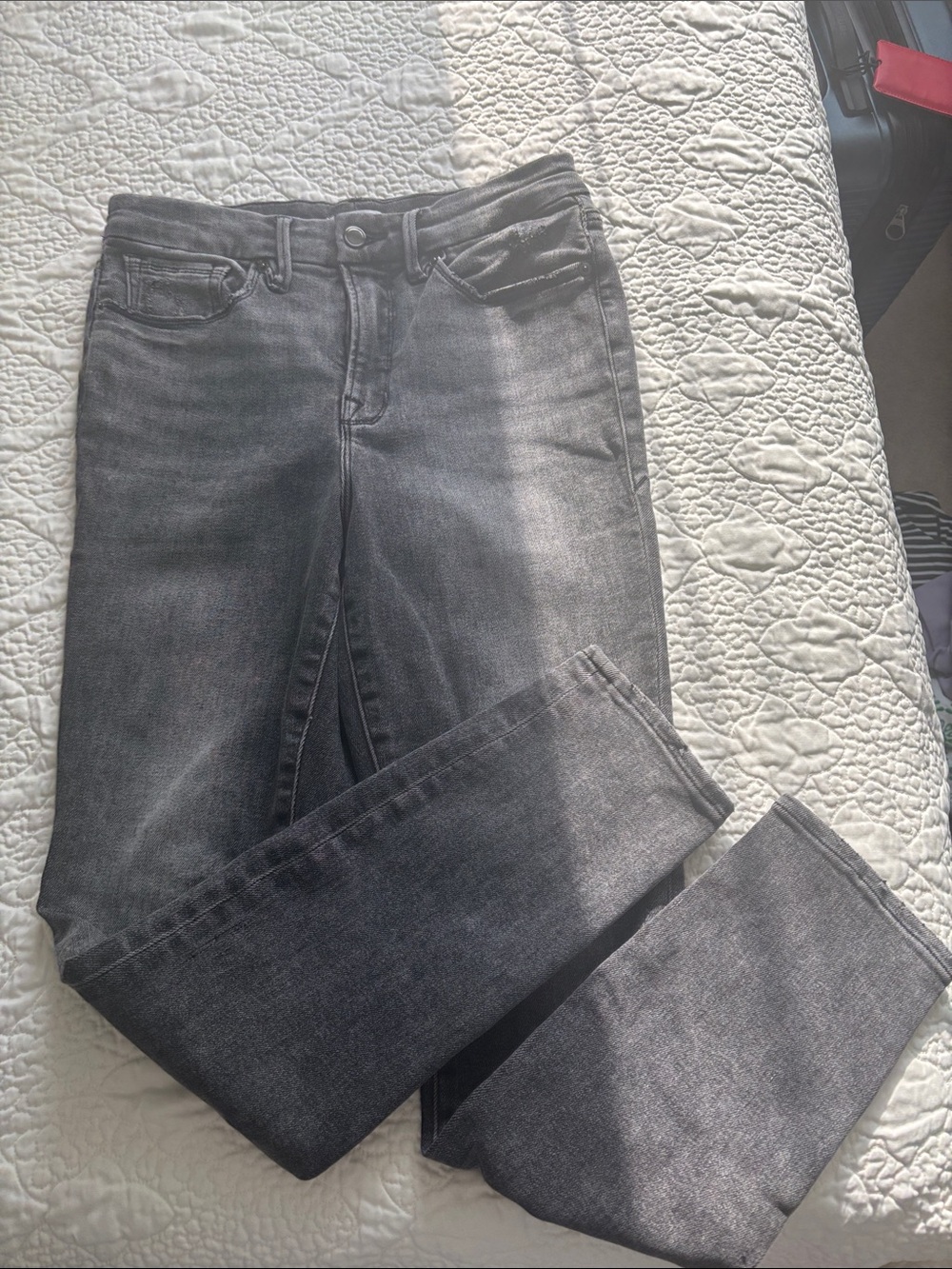Good American Black Washed Skinny Jeans